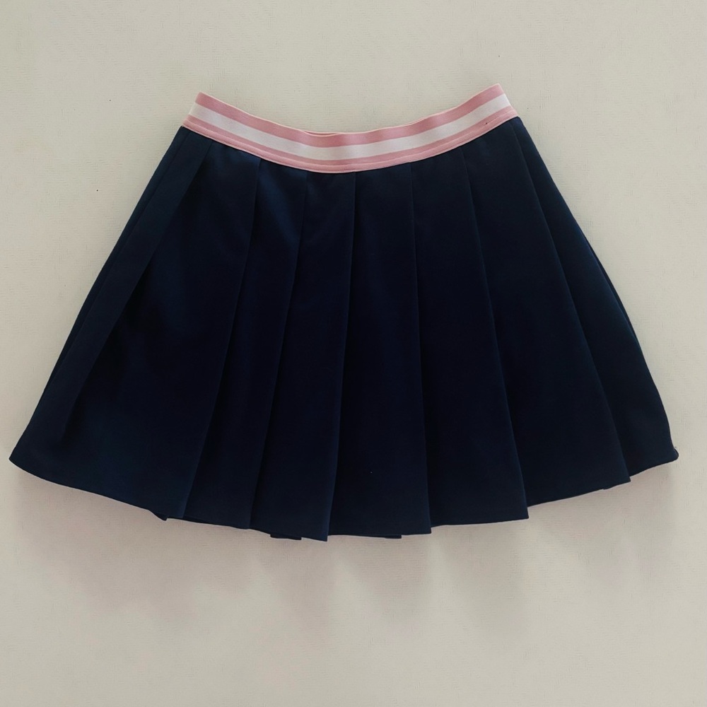 Art Class Navy Skirt with Pink Accent
